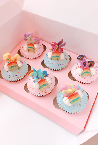 [온라인 한정] 프리미엄 레인보우 컵케익 세트 B (Premium Rainbow Cupcake Set B, 6 Pack)