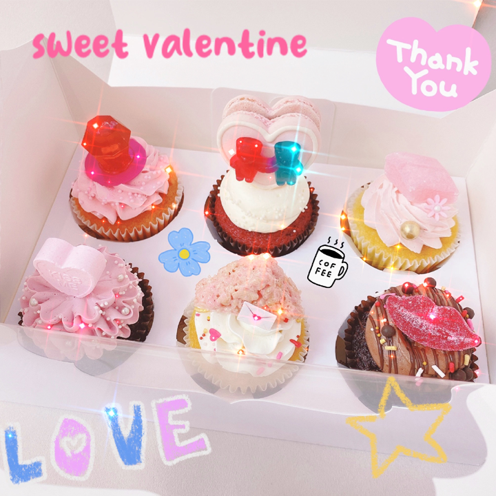 [한정수량] [무료배송] [강남/강동/광진/서초/성동/송파/용산] [3/14까지] 밸런타인데이/화이트데이 컵케이크 (Valentine day/White day Cupcakes)