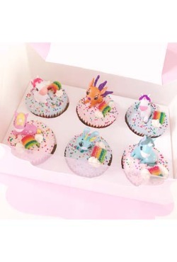 [온라인 한정] 프리미엄 레인보우 컵케익 세트 E (Premium Rainbow Cupcake Set E, 6 Pack)